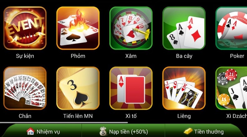 Những game bài đổi thưởng tiền thật uy tín nhất